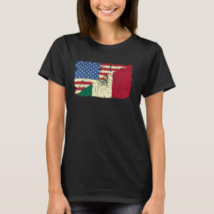 Mexiko Amerika Flagge USA Stolz Patriot Halb Mexik T-Shirt