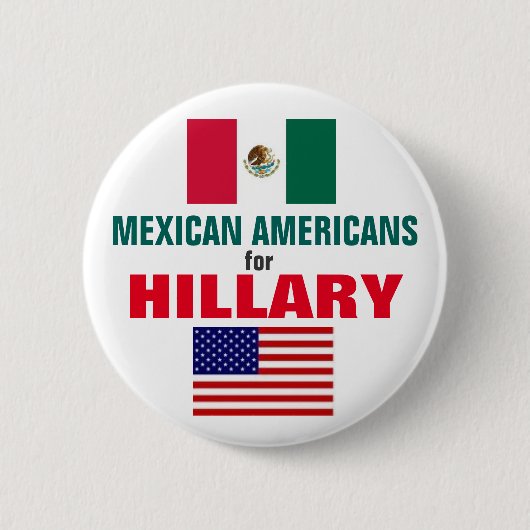 Mexiko-Amerikaner für Hillary 2016 Button (Vorderseite)