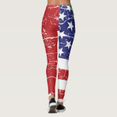 Mexiko-amerikanische Flaggen-Leggings Leggings (Rückseite)