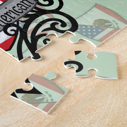 Mexiko-amerikanische Schild-Flagge Puzzle (Seite)
