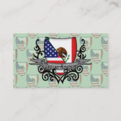Mexiko-amerikanische Schild-Flagge Visitenkarte (Rückseite)