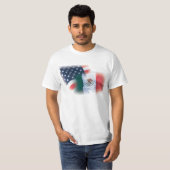 Mexiko-amerikanisches Flaggent-shirt T-Shirt (Vorne ganz)