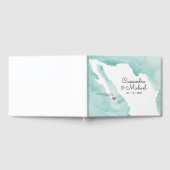 Mexiko Aquarellkarte | Cabo | HOCHZEIT IN URLAUBSO Gästebuch (Voll)