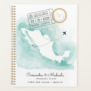 Mexiko Aquarellkarte Cabo HOCHZEIT IN URLAUBSO Planer