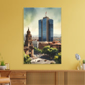 Mexiko Aquarellkunst Leinwanddruck (Insitu (Wohnzimmer))