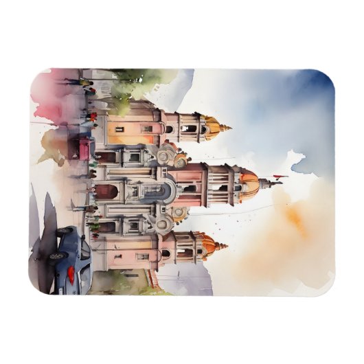 Mexiko Aquarellkunst Magnet (Horizontal)