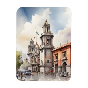 Mexiko Aquarellkunst Magnet