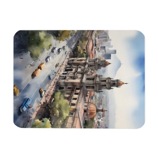 Mexiko Aquarellkunst Magnet (Horizontal)