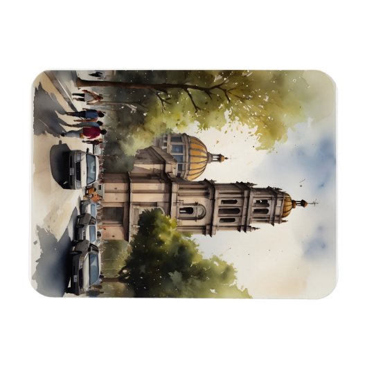 Mexiko Aquarellkunst Magnet (Horizontal)