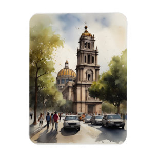 Mexiko Aquarellkunst Magnet