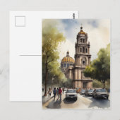 Mexiko Aquarellkunst Postkarte (Vorne/Hinten)