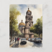 Mexiko Aquarellkunst Postkarte (Vorderseite)