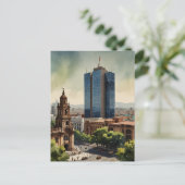 Mexiko Aquarellkunst Postkarte (Stehend Vorderseite)