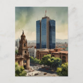 Mexiko Aquarellkunst Postkarte (Vorderseite)