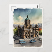 Mexiko Aquarellkunst Postkarte (Vorne/Hinten)