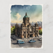 Mexiko Aquarellkunst Postkarte (Vorderseite)