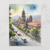 Mexiko Aquarellkunst Postkarte (Vorderseite)