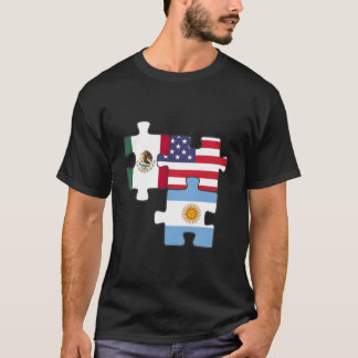 Mexiko Argentinien Und Die USA Puzzle T-Shirt