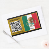 Mexiko-Aufkleber, moderner QR-Code, mexikanische F Rechteckiger Aufkleber (Umschlag)