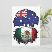 Mexiko Australisches Australien Tree Roots Einladung (Stehend Vorderseite)