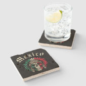 Mexiko Azteke Steinuntersetzer (Seitenansicht)