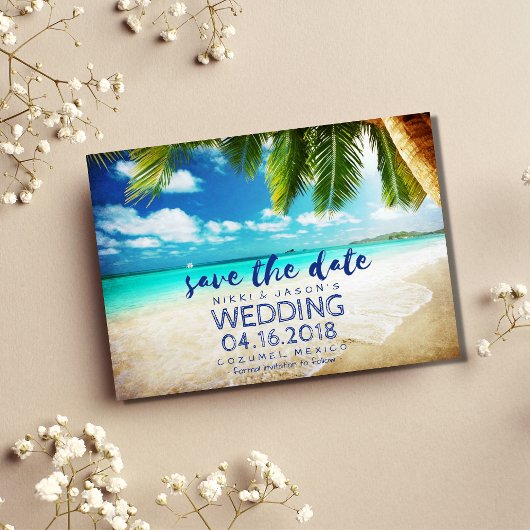 Mexiko Beach Hochzeit in Urlaubsort retten Termine Save The Date