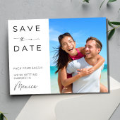 Mexiko Beach Hochzeit in Urlaubsort Save the Date Postkarte