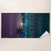 Mexiko Beach Night Strandtuch (Vorderseite)