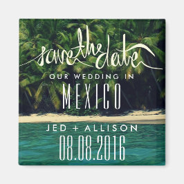 Mexiko Beach Wedding Save the Date Magnet