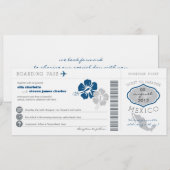 Mexiko-Boarding-Durchlauf-Hochzeits-Einladung Einladung (Vorne/Hinten)