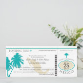 Mexiko-Boarding-Hochzeit Einladung (Stehend Vorderseite)