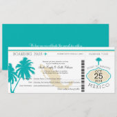 Mexiko-Boarding-Hochzeit Einladung (Vorne/Hinten)