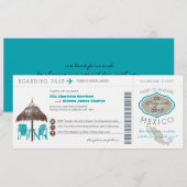 Mexiko Boarding Hochzeitsreise Einladung (Vorne/Hinten)