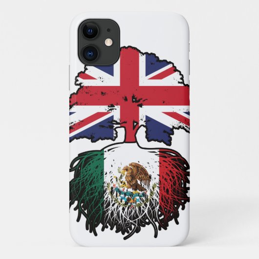 Mexiko - Britisch-britisches Tree Roots-Flag Case-Mate iPhone Hülle (Rückseite)