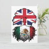 Mexiko - Britisch-britisches Tree Roots-Flag Einladung (Stehend Vorderseite)
