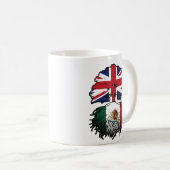 Mexiko - Britisch-britisches Tree Roots-Flag Kaffeetasse (VorderseiteRechts)