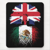 Mexiko - Britisch-britisches Tree Roots-Flag Mousepad (Vorne)