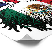 Mexiko - Britisch-britisches Tree Roots-Flag Poster (Ecke)