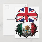 Mexiko - Britisch-britisches Tree Roots-Flag Postkarte (Vorne/Hinten)