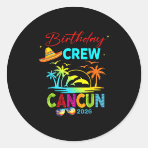 Mexiko Cancun Geburtstagsjungen Reise Urlaub 2026 Runder Aufkleber