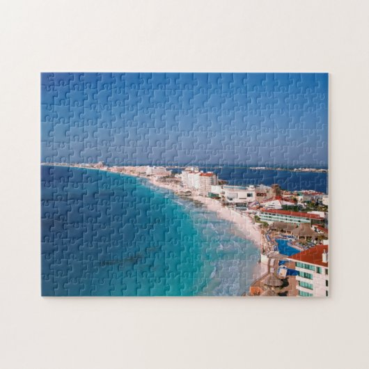 Mexiko, Cancun, Luftaufnahme der Hotels Puzzle (Horizontal)