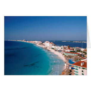 Mexiko, Cancun, Luftbild von Hotels