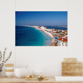 Mexiko, Cancun, Luftbild von Hotels Poster (Küche)