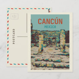 Mexiko, Cancún, Quintana Roo, Yucatán, Maya-Ruinen Postkarte