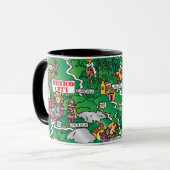Mexiko-Cartoon-Karten-Tasse Tasse (Vorderseite Links)