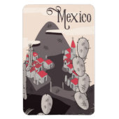 Mexiko-Cartoon-Stadt Magnet (Vertikal)
