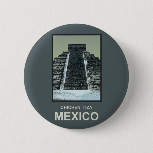 Mexiko Chichen Itza Button (Vorderseite)