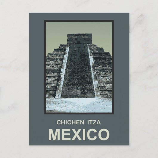 Mexiko Chichen Itza Postkarte (Vorderseite)