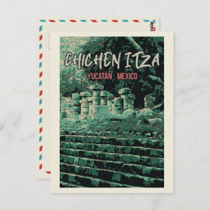 Mexiko, Chichén Itzá, Yucatán, Maya-Ruinen Postkar Postkarte
