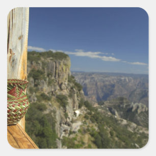 Mexiko, Chihuahua, Copper Canyon. Blick von Quadratischer Aufkleber